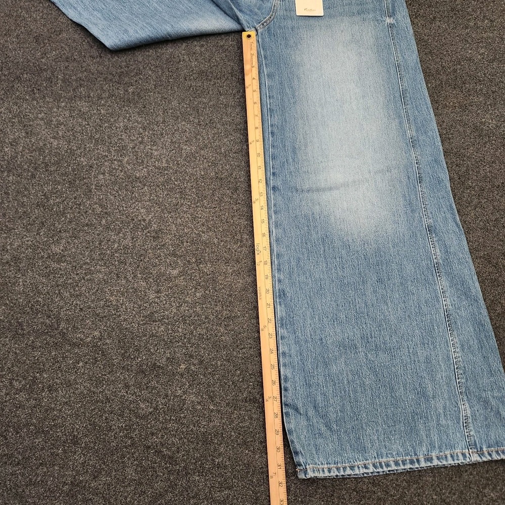 KanCan Womens 9/28 Jocy Mid Rise Super Wide Leg Jeans Blue Medium Wash KC8731M - Picture 6 of 11